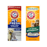 Pet Odor Control Kit, Pet Fresh Carpet Odor Eliminator Long Lasting Freshness + Cat Litter Deodorizer with Baking Soda
