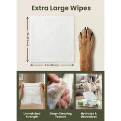 Pogi’S Dog Wipes – Hypoallergenic Pet Wipes for Paws, Body & Butt – Cleaning & Hydrating, Fragrance Free, 400 Count