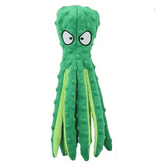 No Stuffing Octopus Dog Squeaky Toy Crinkle Plush Durable Interactive Chew Toy
