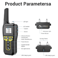 Waterproof Rechargeable Shock Dog Training Collar with Remote, Beep & Vibration Collar