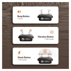 Waterproof Rechargeable Shock Dog Training Collar with Remote, Beep & Vibration Collar