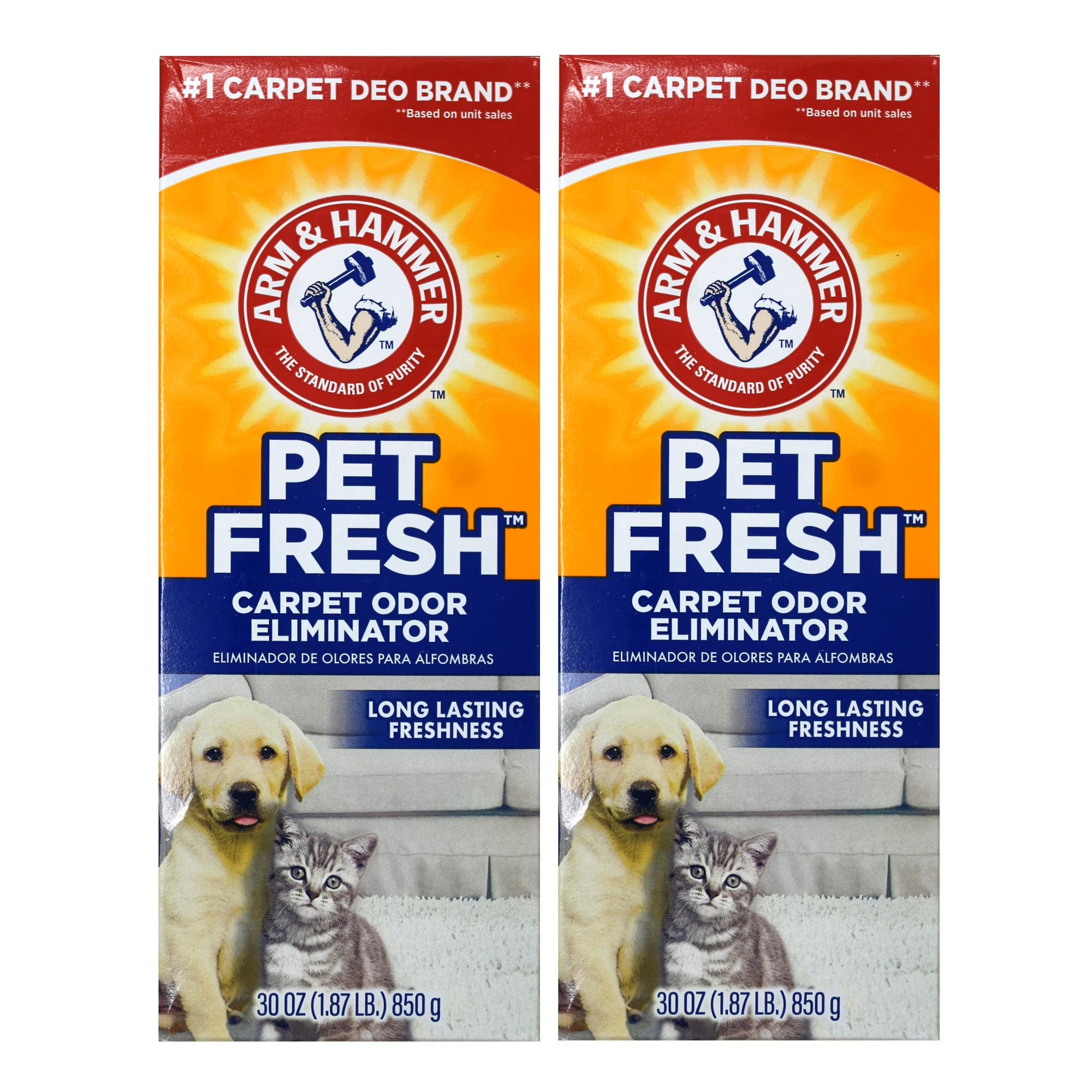 Pet Fresh Arm and Hammer Carpet Odor Eliminator plus Oxi Clean Dirt Fighters
