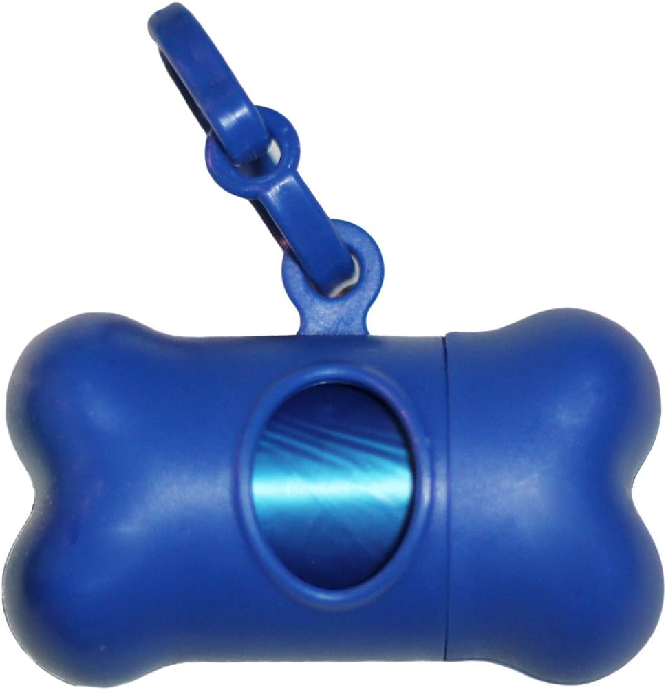 Pet Waste Poop Bags - 35 Refill Rolls with Poop Bag Dispenser - Blue - Black -700 Count