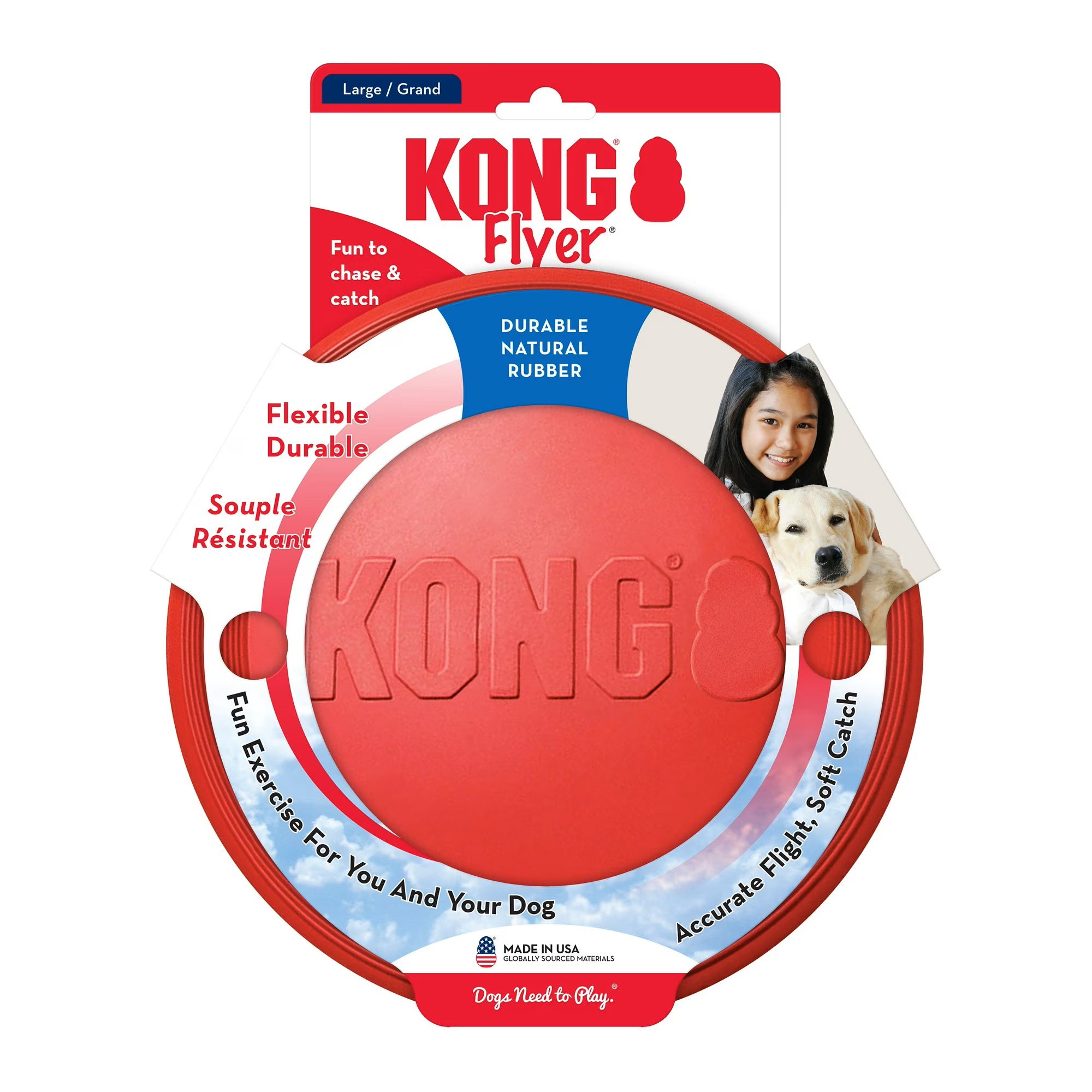 KONG Classic Flyer Soft Catch Dog Toy