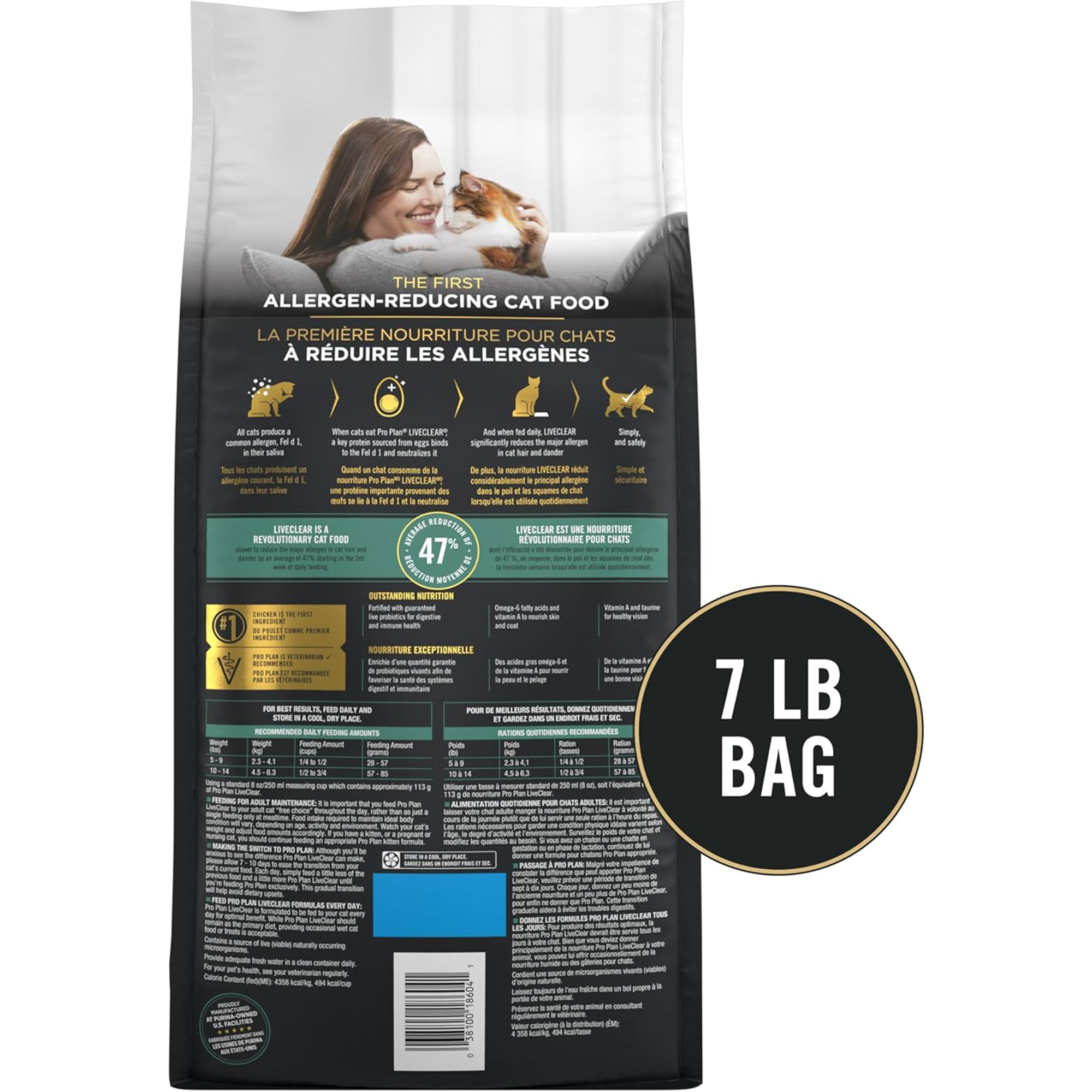 Purina Pro Plan Allergen Reducing, High Protein Cat Food, LIVECLEAR Chicken and Rice Formula