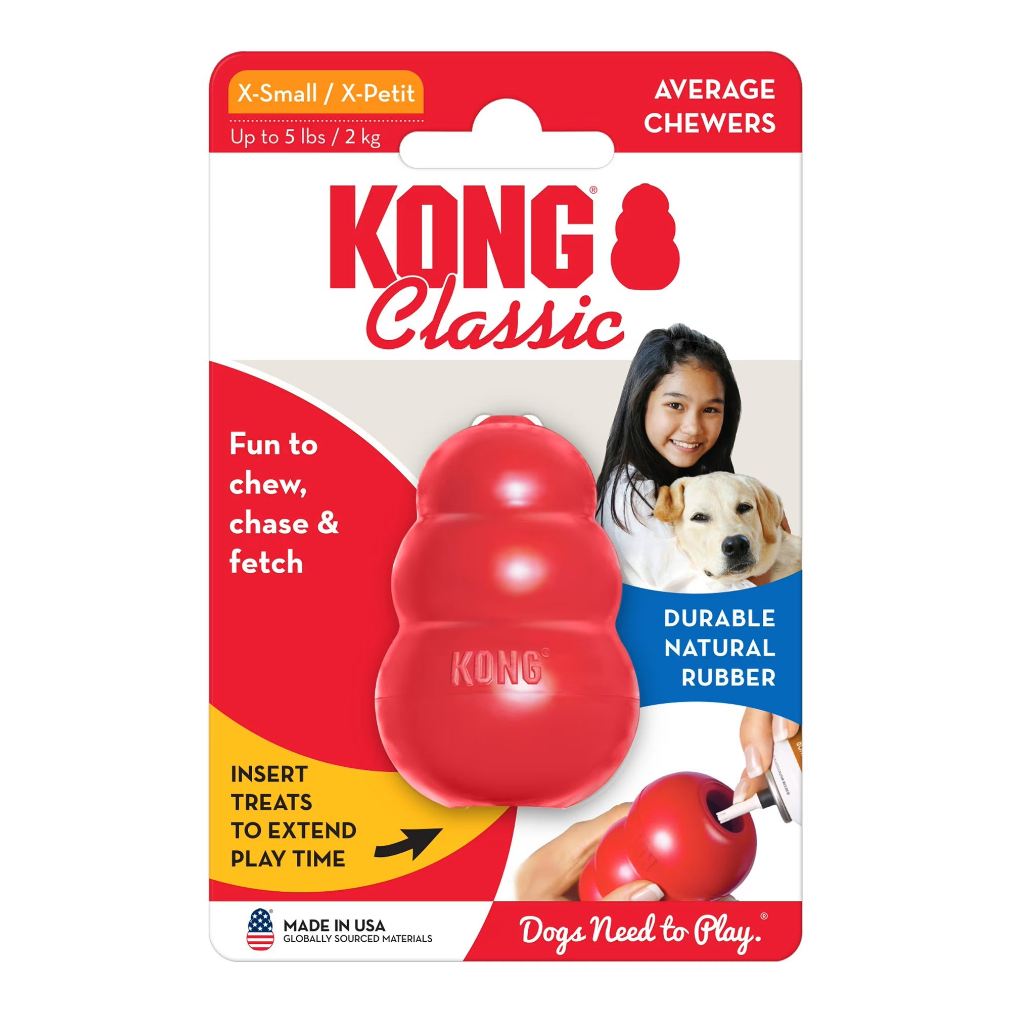 KONG Classic Rubber Dog Toy for Average Chewers
