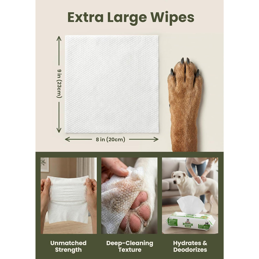 Pogi’S Dog Wipes – Hypoallergenic Pet Wipes for Paws, Body & Butt – Cleaning & Hydrating, Fragrance Free, 400 Count