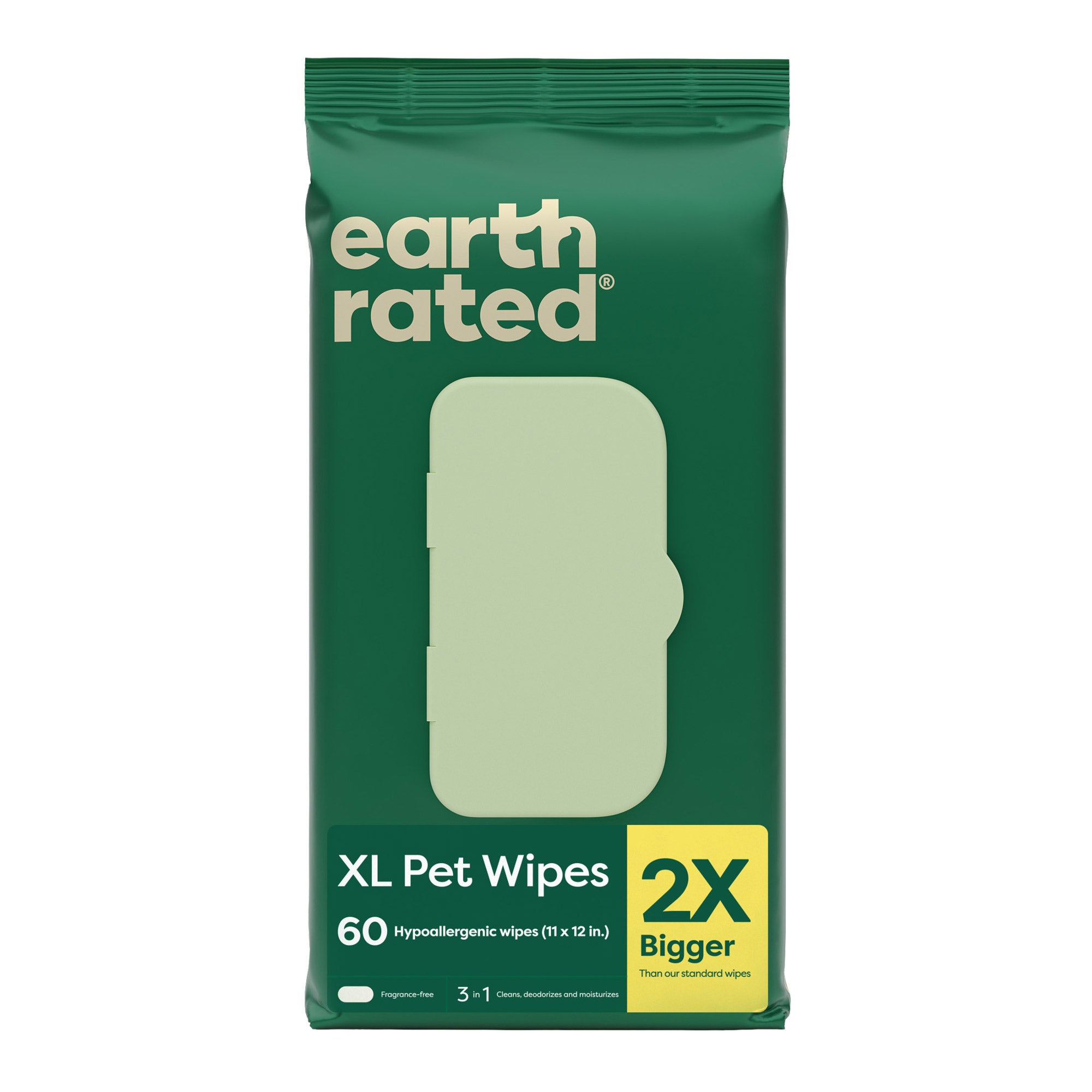 Earth Rated XL Hypoallergenic Pet Wipes - Pack of 3