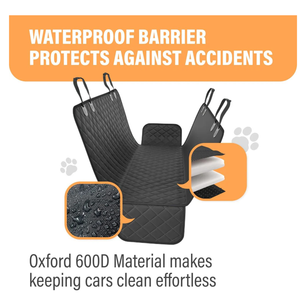 Waterproof Dog Car Seat Cover Hammock Nonslip Back Seat Protector