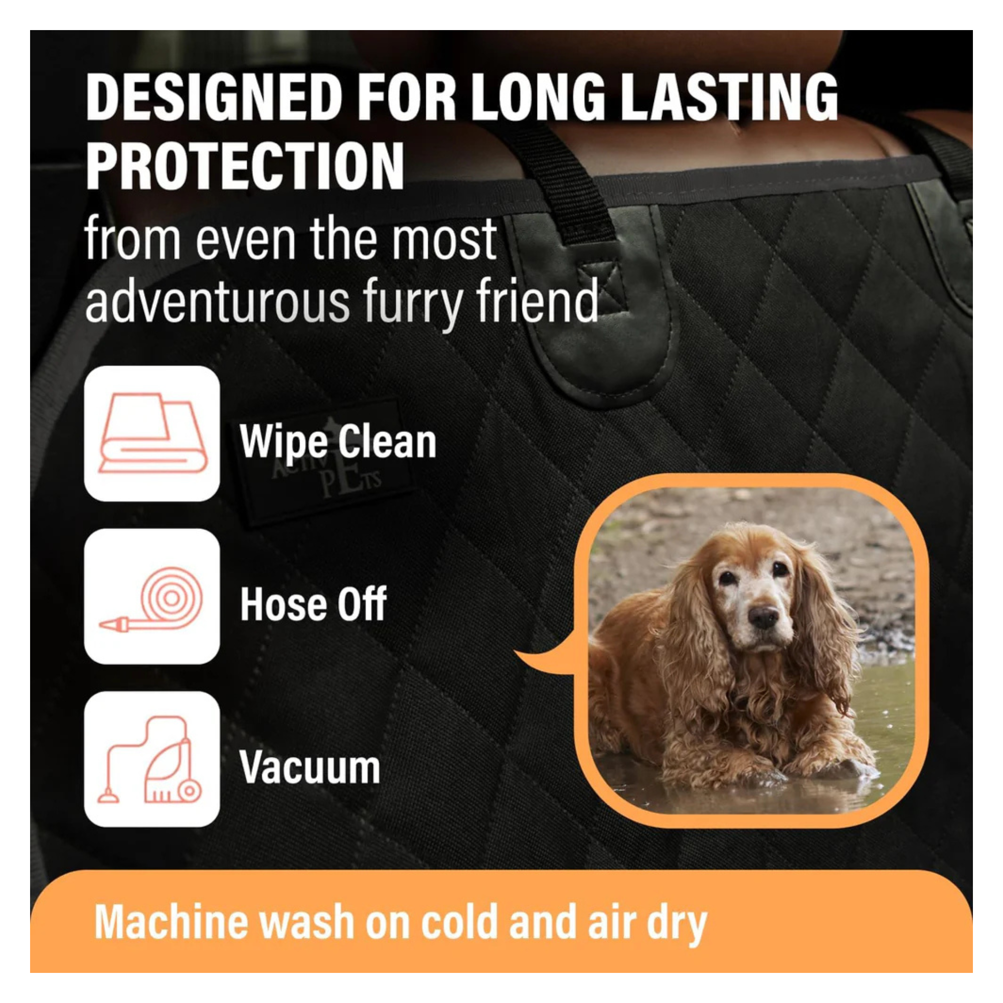 Waterproof Dog Car Seat Cover Hammock Nonslip Back Seat Protector