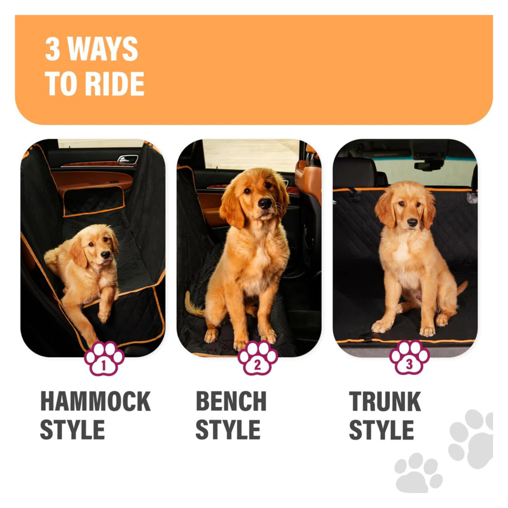 Waterproof Dog Car Seat Cover Hammock Nonslip Back Seat Protector