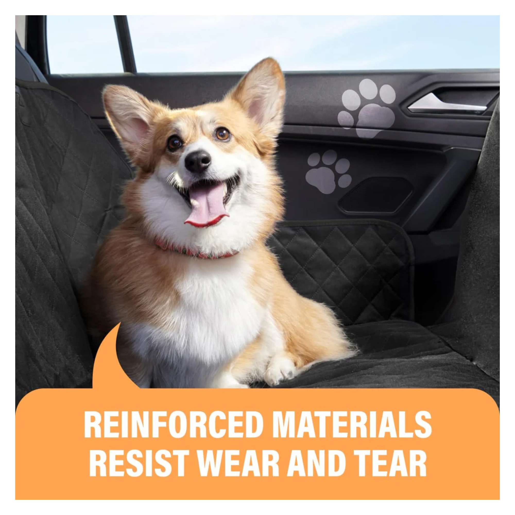 Waterproof Dog Car Seat Cover Hammock Nonslip Back Seat Protector