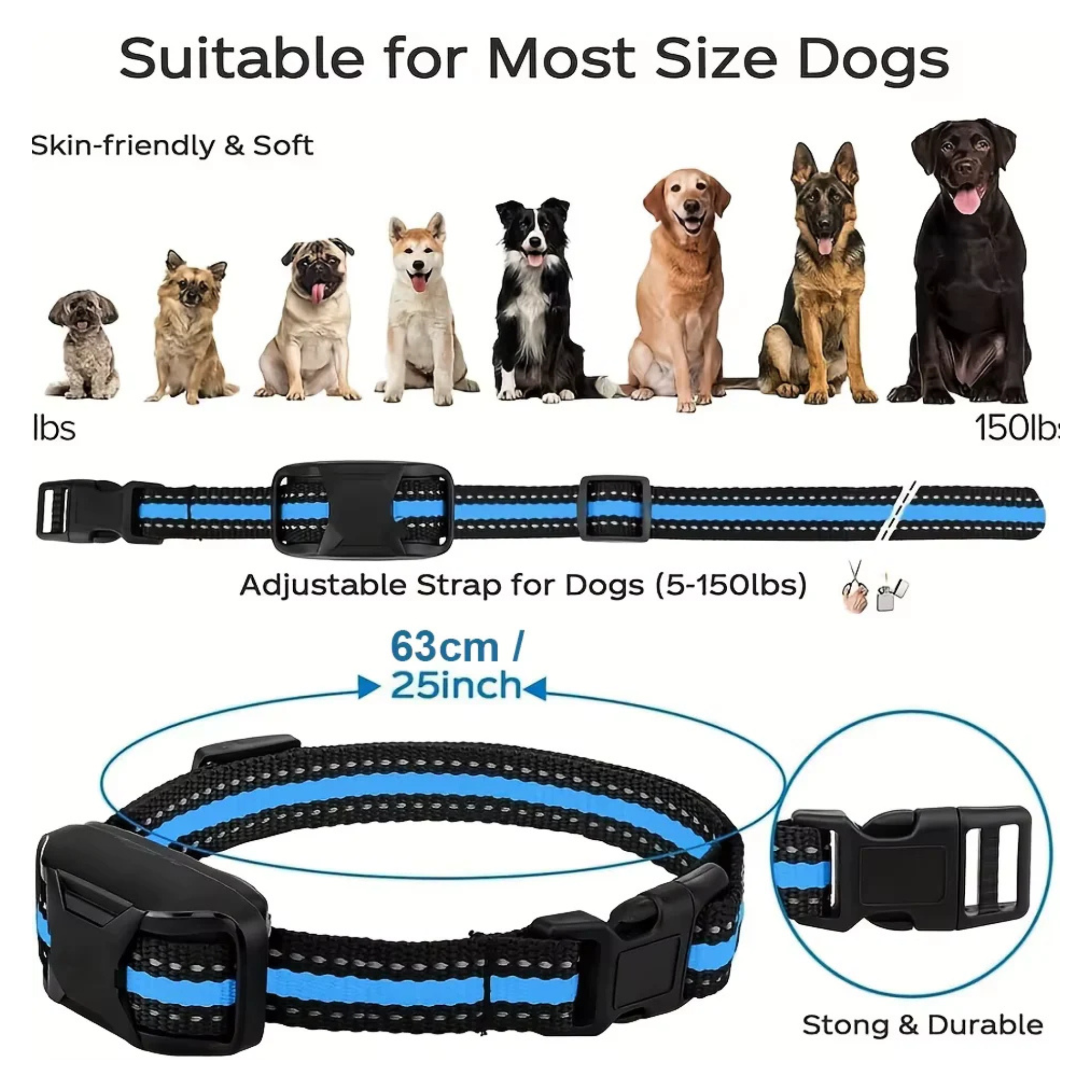 Waterproof Rechargeable Electric Shock Dog Training Collar with Remote