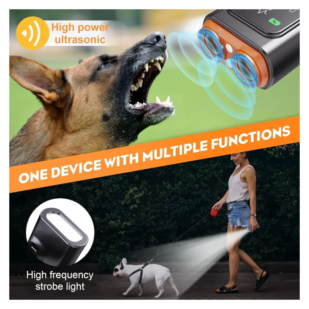 Ultrasonic Dog Bark Control Device with LED & HD Display