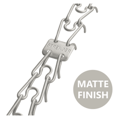 Matte Stainless Steel Dog Training Collar with Swivel D-Ring Scratch Resistant