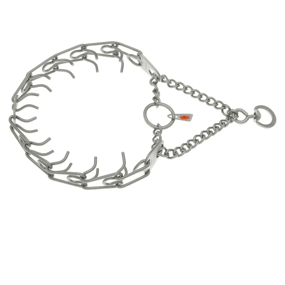 Matte Stainless Steel Dog Training Collar with Swivel D-Ring Scratch Resistant