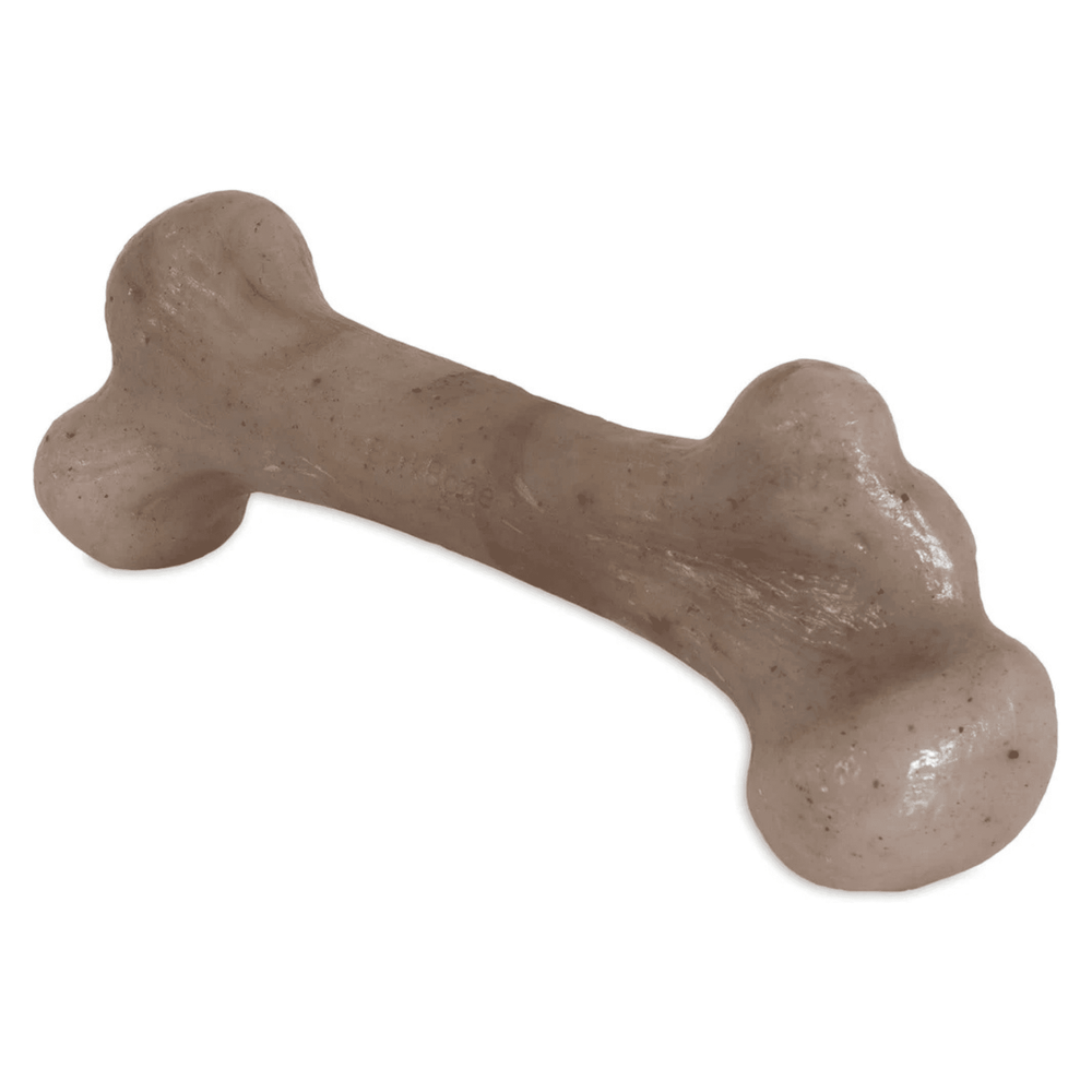 Dinosaur BarkBone Nylon Dog Chew Toy Bacon Flavor for Aggressive Chewers 8.5"