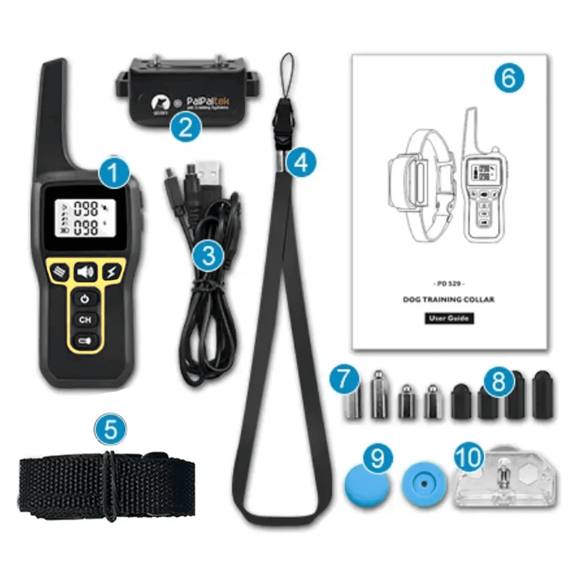 Waterproof Rechargeable Shock Dog Training Collar with Remote, Beep & Vibration Collar