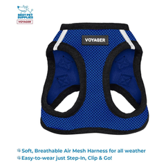 Voyager Step-In Mesh Dog Harness & 5FT Leash Combo Reflective, Breathable All-Weather Pet Harness Set