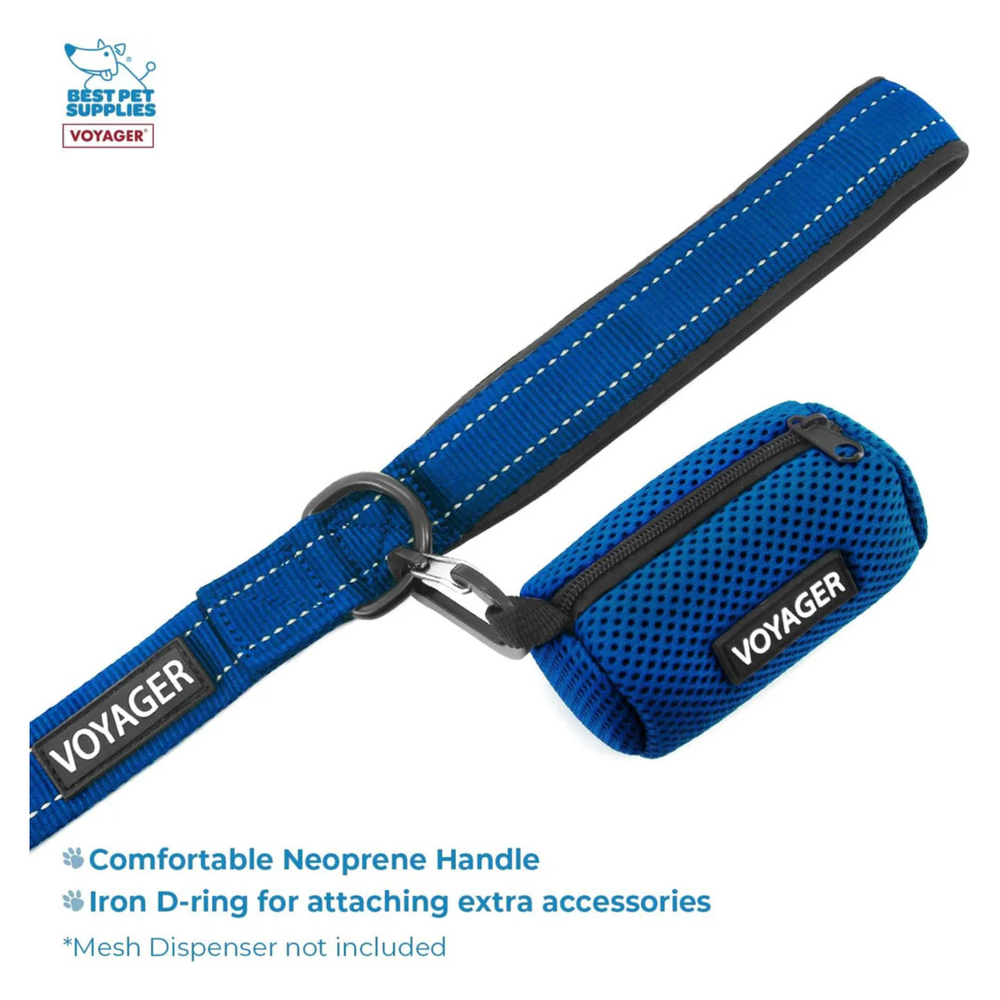 Voyager Step-In Mesh Dog Harness & 5FT Leash Combo Reflective, Breathable All-Weather Pet Harness Set