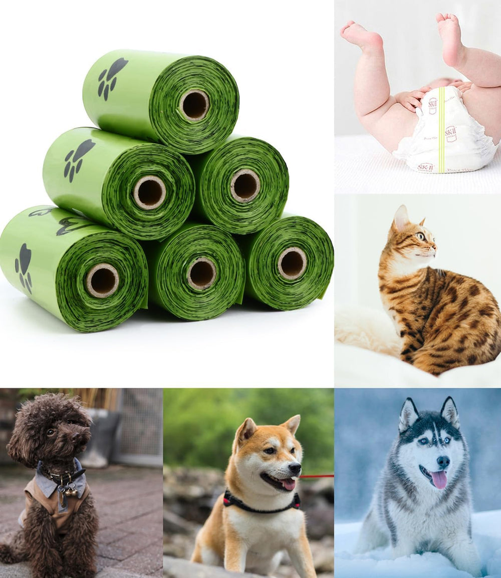 Dog Poop Bags - Extra Thick Leakproof Waste Bag with Dispenser for Doggy (Scented)