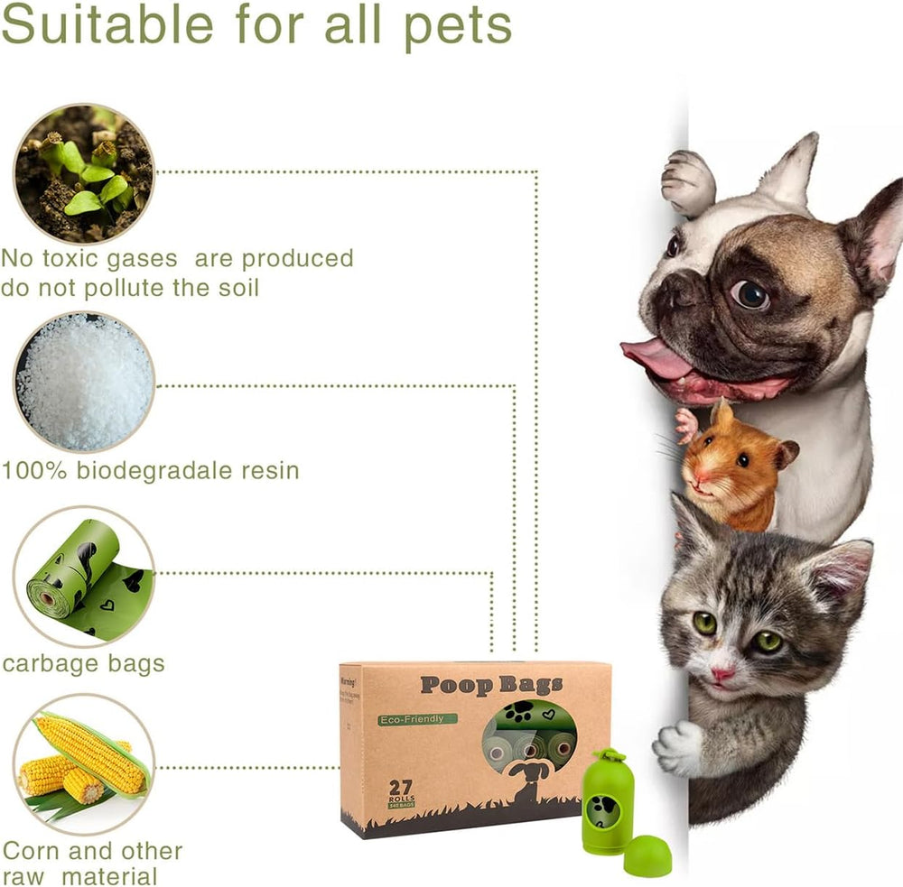 Dog Poop Bags - Extra Thick Leakproof Waste Bag with Dispenser for Doggy (Scented)